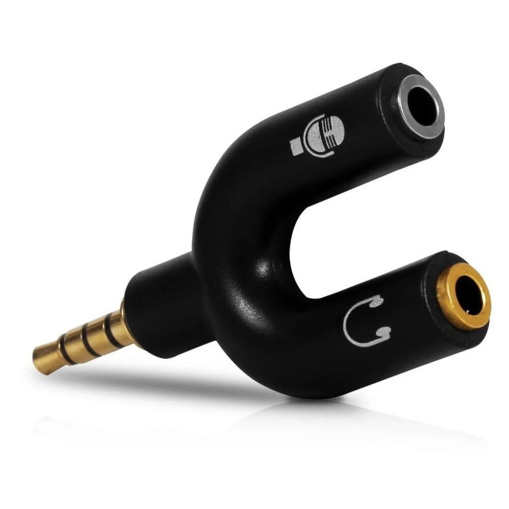 Adaptador Fone de ouvido Vinik P2 3.5MM Duas vias P/ USB Tipo C Fone + Microfone ADFMUSBTC