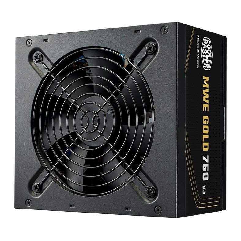 FONTE 750W 80 PLUS GOLD COOLER MASTER MWE GOLD 750 V3, ATX 3.1, BLACK - MPE-7506-ACAG-BB