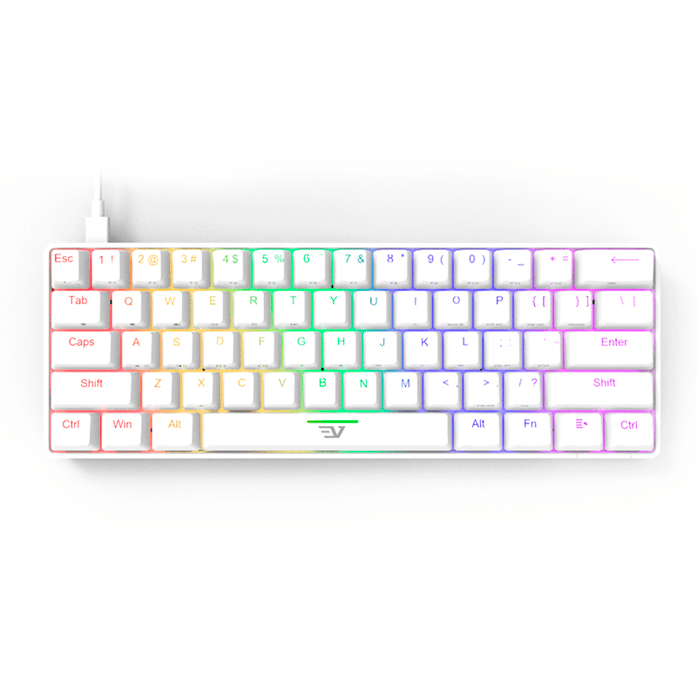 Teclado Mecânico Redragon Gamer Mitra Branco Single Color Switch Brown - K551W (PT-BROWN)