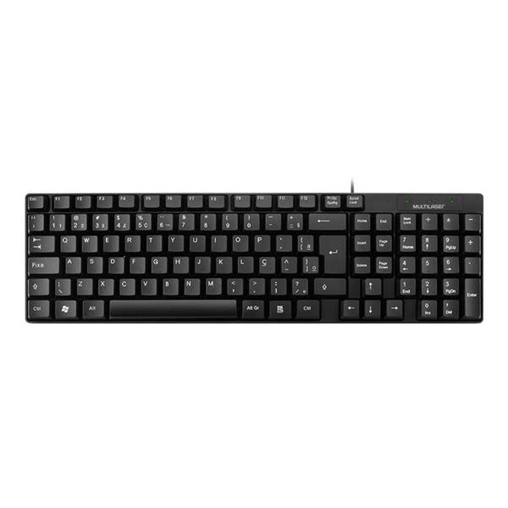 Teclado Básico Slim Tc193 Laser Usb Multi - Preto