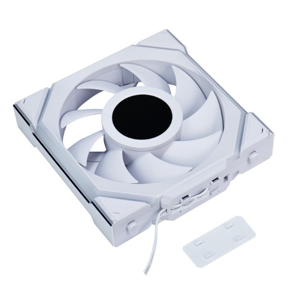 FAN 120MM LIAN LI UNI FAN SL WIRELESS LCD REVERSE BLADE, ARGB, WHITE - 12RSLLCD1W1W